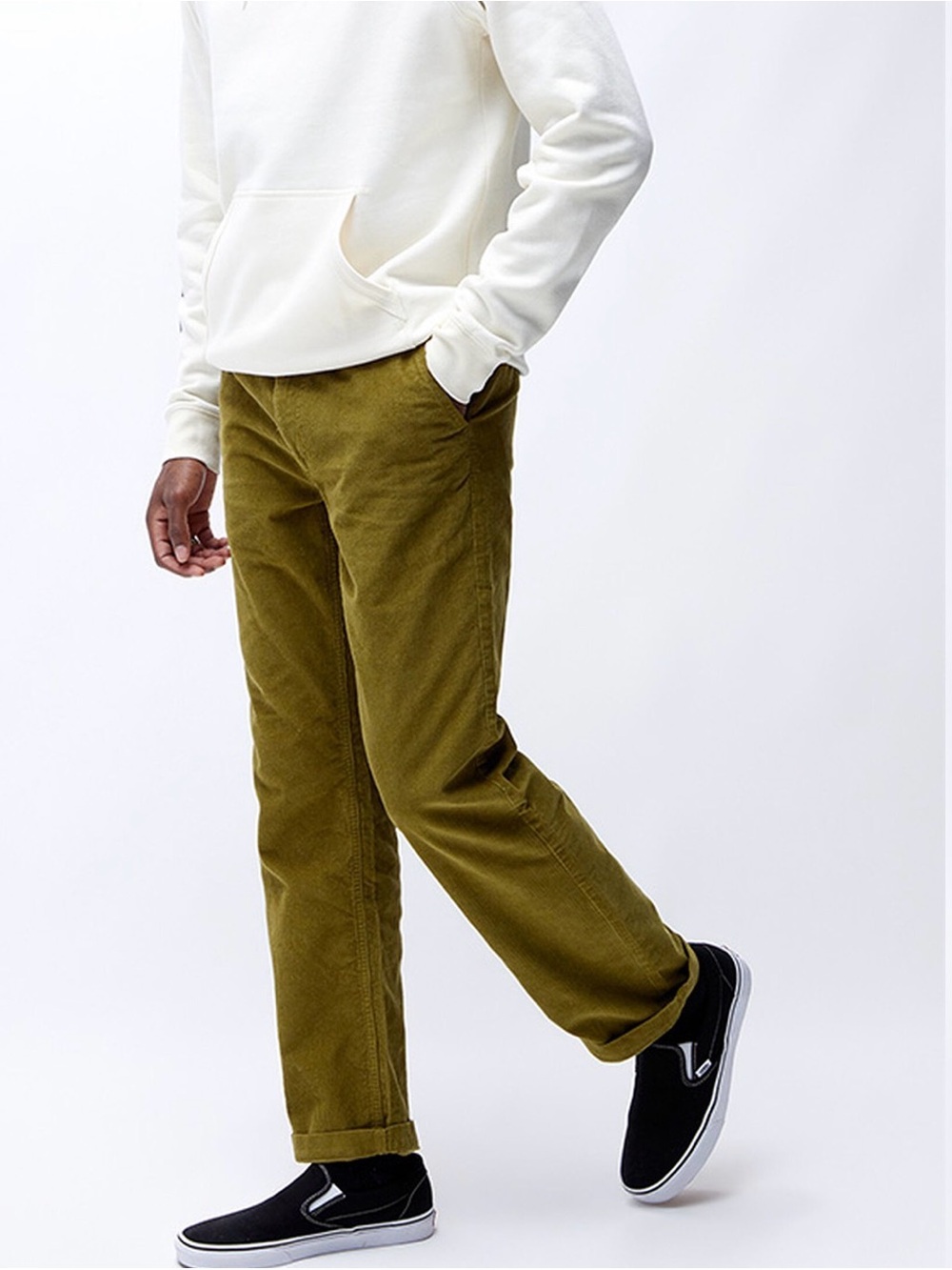Vans Men's Olive Corduroy Straight Pants size 28
